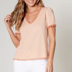 Maven West fringe v neck tee